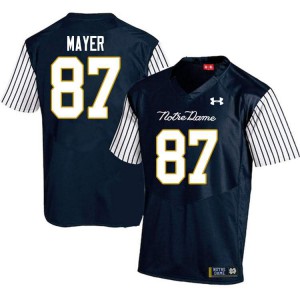 Men's Michael Mayer Navy Blue Notre Dame #87 Alternate Game Player Jerseys