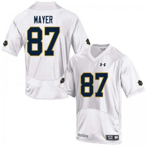 Mens Michael Mayer White Notre Dame #87 Game Stitched Jerseys
