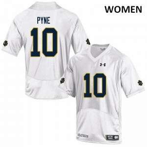 Women Drew Pyne White UND #10 Game NCAA Jersey