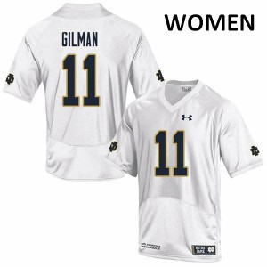 Women's Alohi Gilman White University of Notre Dame #11 Game NCAA Jersey