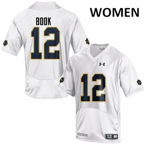 Women Ian Book White Notre Dame #12 Game Embroidery Jerseys