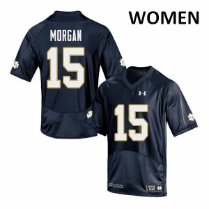 Women D.J. Morgan Navy Fighting Irish #15 Game NCAA Jersey