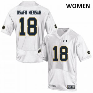 Womens Nana Osafo-Mensah White Notre Dame #18 Game Stitched Jerseys