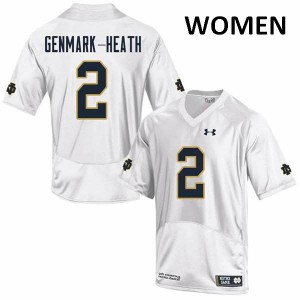 Women Jordan Genmark-Heath White Notre Dame #2 Game University Jersey