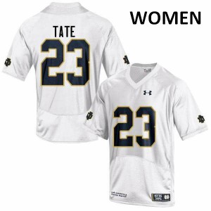 Women Golden Tate White UND #23 Game College Jerseys