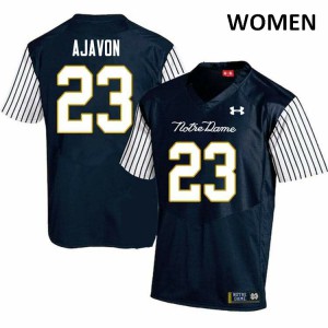Womens Litchfield Ajavon Navy Blue University of Notre Dame #23 Alternate Game Football Jersey
