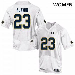 Women's Litchfield Ajavon White Fighting Irish #23 Game Official Jerseys