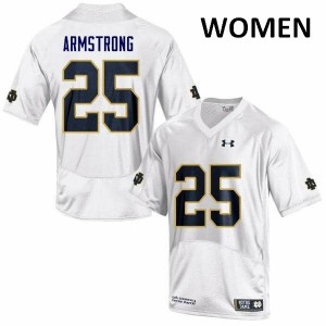 Women Jafar Armstrong White UND #25 Game High School Jersey