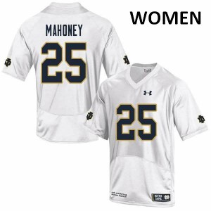 Women's John Mahoney White Irish #25 Game Stitched Jerseys