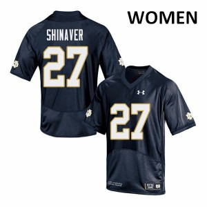 Women's Arion Shinaver Navy University of Notre Dame #27 Game NCAA Jerseys