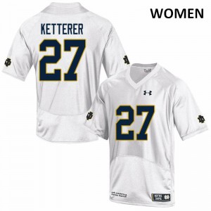 Womens Chase Ketterer White Irish #27 Game Embroidery Jersey