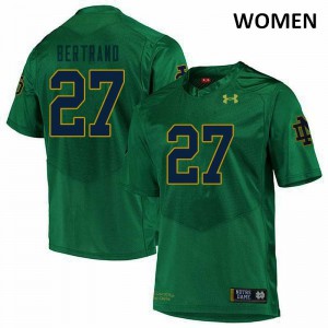 Women JD Bertrand Green Notre Dame #27 Game Stitched Jersey
