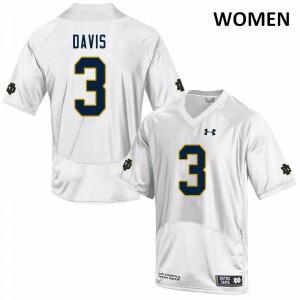 Women's Avery Davis White UND #3 Game Stitch Jerseys