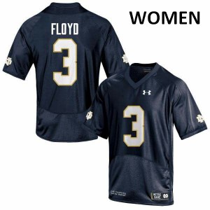 Womens Michael Floyd Navy Blue UND #3 Game Stitched Jersey
