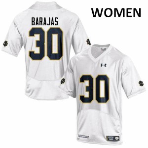 Women's Josh Barajas White Notre Dame Fighting Irish #30 Game Official Jersey