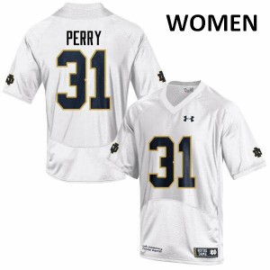 Women's Spencer Perry White Fighting Irish #31 Game High School Jersey