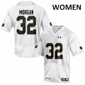 Women's D.J. Morgan White Fighting Irish #32 Game Alumni Jersey