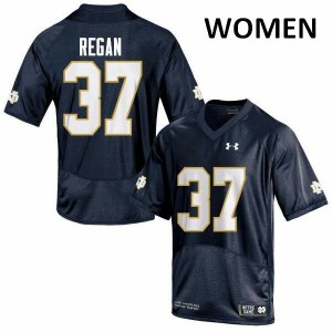 Women Robert Regan Navy Blue Notre Dame #37 Game Football Jersey