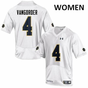 Women's Montgomery VanGorder White Irish #4 Game Official Jersey