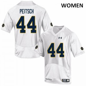 Womens Alex Peitsch White University of Notre Dame #44 Game University Jerseys