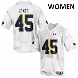 Women Jonathan Jones White Notre Dame #45 Game High School Jerseys
