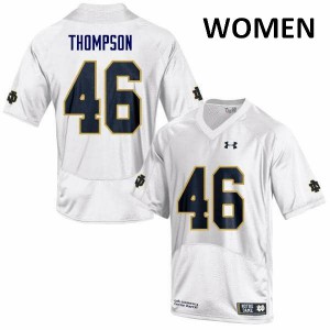 Women's Jimmy Thompson White Notre Dame Fighting Irish #46 Game NCAA Jerseys