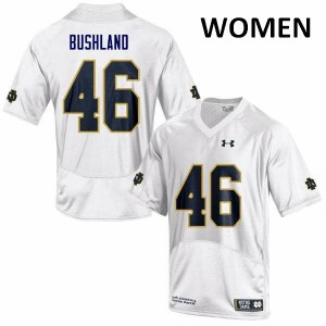 Women's Matt Bushland White University of Notre Dame #46 Game NCAA Jersey