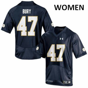 Women Chris Bury Navy Notre Dame #47 Game NCAA Jerseys