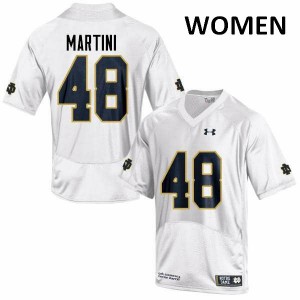Women's Greer Martini White Irish #48 Game University Jersey