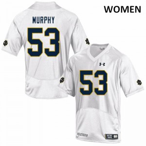 Women Quinn Murphy White UND #53 Game Stitch Jerseys