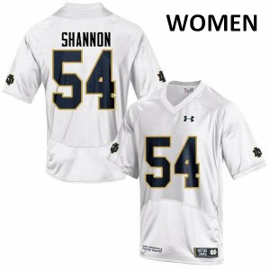 Women's John Shannon White University of Notre Dame #54 Game High School Jersey