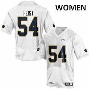 Women's Lincoln Feist White Notre Dame #54 Game Official Jerseys