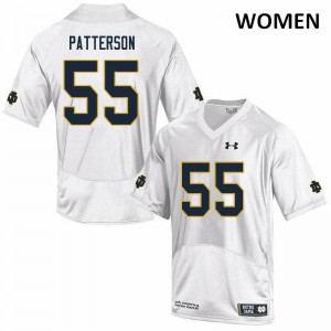 Womens Jarrett Patterson White University of Notre Dame #55 Game NCAA Jersey