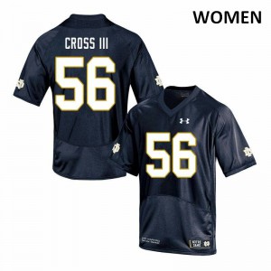 Womens Howard Cross III Navy UND #56 Game University Jersey