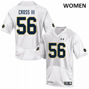 Womens Howard Cross III White Irish #56 Game Football Jerseys