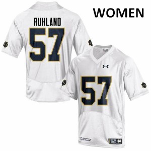 Women's Trevor Ruhland White Notre Dame #57 Game Stitched Jerseys