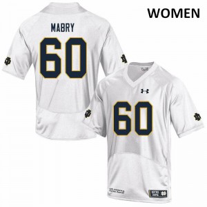 Women Cole Mabry White Fighting Irish #60 Game NCAA Jerseys