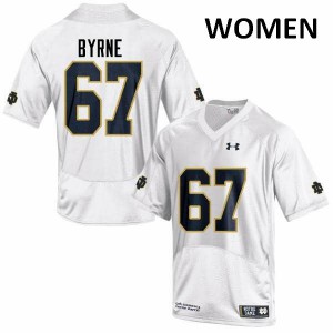Women Jimmy Byrne White UND #67 Game Alumni Jerseys