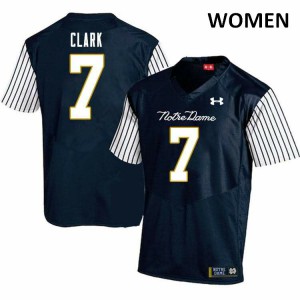 Women Brendon Clark Navy Blue Fighting Irish #7 Alternate Game Stitched Jerseys