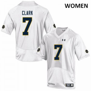 Women's Brendon Clark White Fighting Irish #7 Game Stitched Jersey