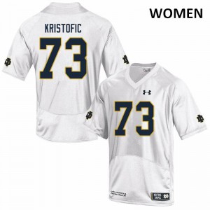 Women's Andrew Kristofic White Notre Dame #73 Game Player Jerseys