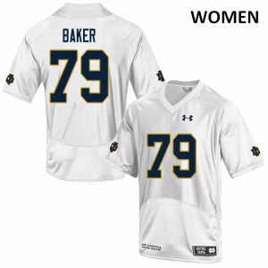 Women Tosh Baker White Irish #79 Game Stitched Jersey