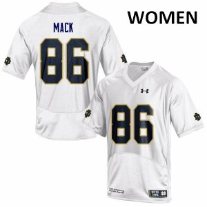 Women's Alize Mack White University of Notre Dame #86 Game University Jersey