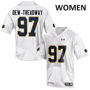 Women's Micah Dew-Treadway White Notre Dame #97 Game Embroidery Jersey
