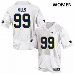 Women's Rylie Mills White Notre Dame #99 Game Player Jerseys