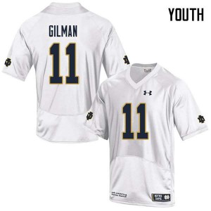 Youth Alohi Gilman White Notre Dame #11 Game College Jerseys