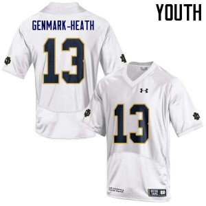 Youth Jordan Genmark-Heath White Irish #13 Game Football Jerseys