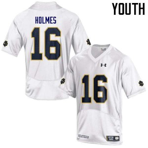 Youth C.J. Holmes White University of Notre Dame #15 Game Embroidery Jersey
