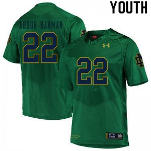 Youth Kendall Abdur-Rahman Green University of Notre Dame #22 Game NCAA Jerseys