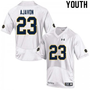 Youth Litchfield Ajavon White University of Notre Dame #23 Game Stitched Jersey